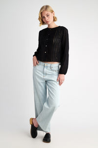 ZOE CROPPED DENIM TROUSERS