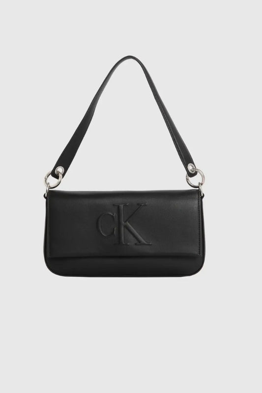 SCULPTED FLAP SHOULDER BAG