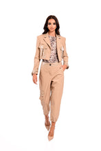 Load image into Gallery viewer, V.LEATHER PANTS WITH CROCO DETAILS