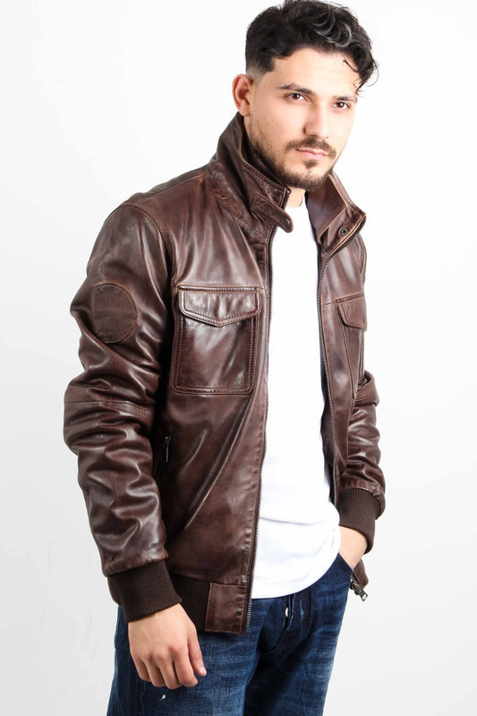 PHILIP SHEEP VEG DYED LEATHER JACKET