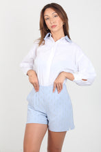 Load image into Gallery viewer, SHIRT WITH SATIN COLLS AND STRASS