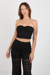 PLEATED LACE BUST