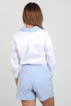 Load image into Gallery viewer, SHIRT WITH SATIN COLLS AND STRASS