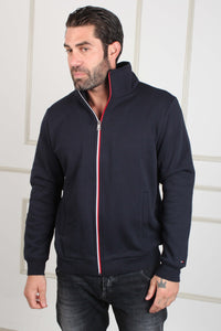 GLOBAL STRIPE SWEATER ZIP