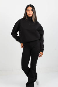 SPORT TECH RELAXED HALF ZIP SWEATER