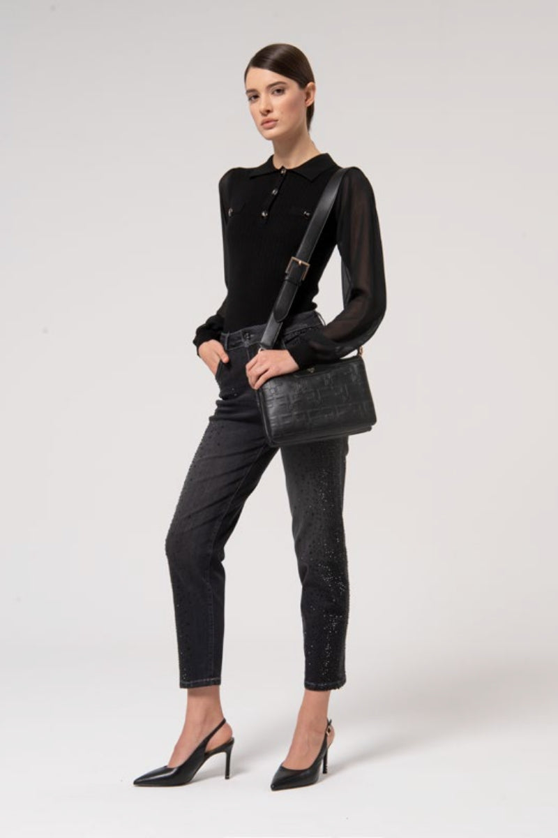 KNITTED TOP POLO