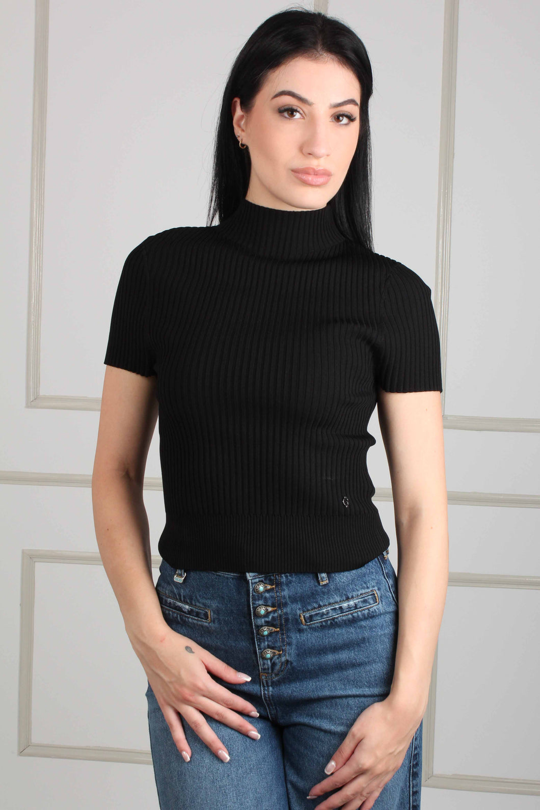 KNITTED TOP JAYLA MOCK NECK