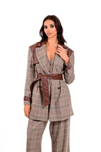 Load image into Gallery viewer, BRBR JACKET WITH V.LEATHER DETAILS