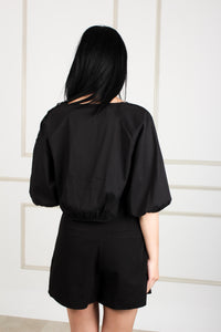 POPLIN BLOUSE WITH MOTIF