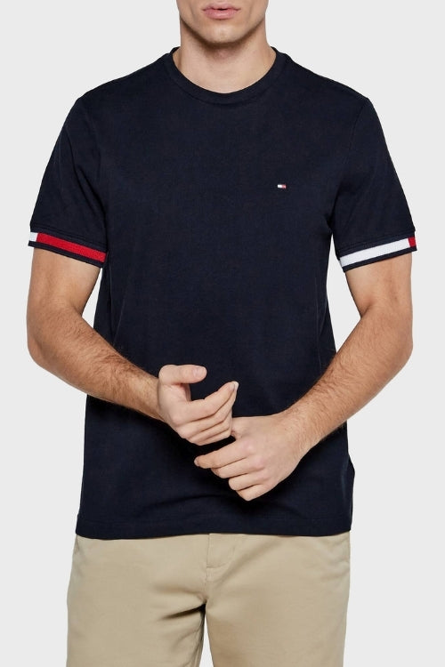 GLOBAL STRIPE FLAG CUFF TEE