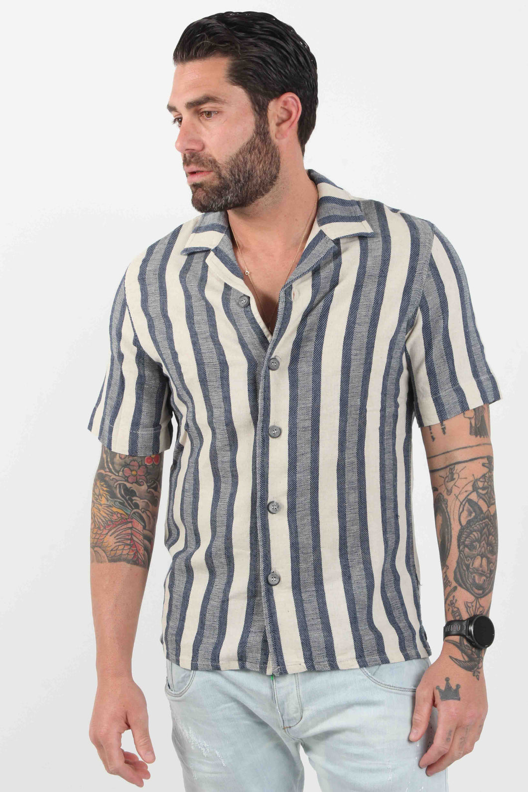 800-25-012 SHIRT 70COT 30LIN