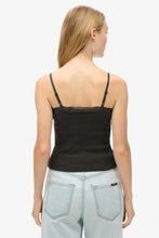Load image into Gallery viewer, ESSENTIAL LACE TRIM CAMI TEE