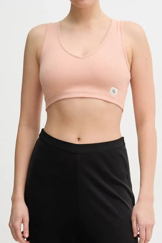 WOVEN LABEL RIB BRALETTE