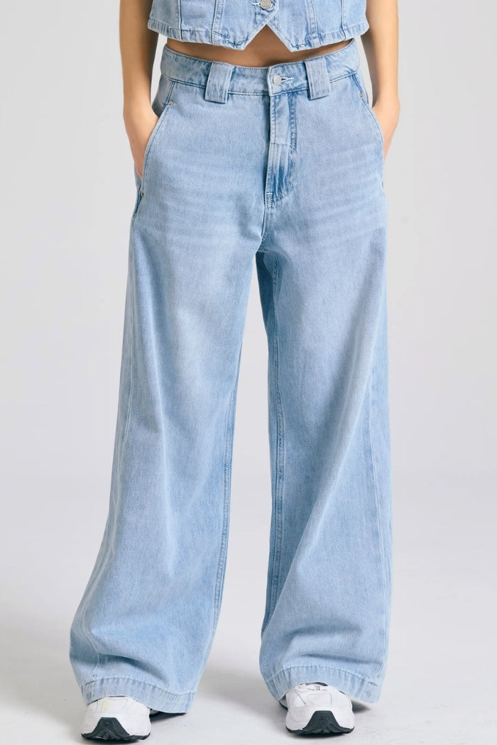 TROUSER DENIM WIDE LEG