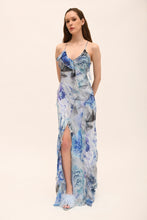 Load image into Gallery viewer, DRESS LONG PRINTED WITH RUFFLES