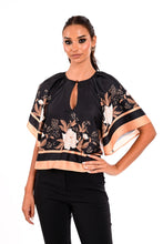 Load image into Gallery viewer, TOP SATIN WITH FLOWERS