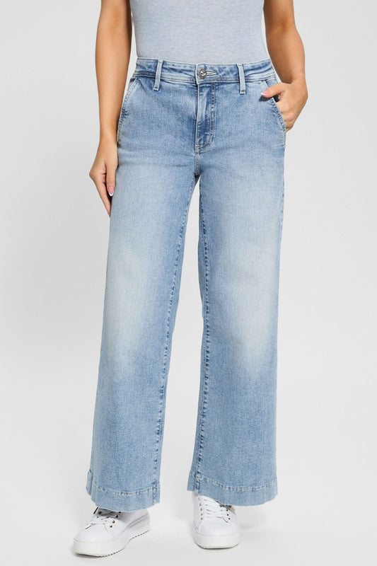 ZOYA WIDE LEG CROP DENIM PANTS