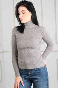KNITTED TOP TURTLENECK