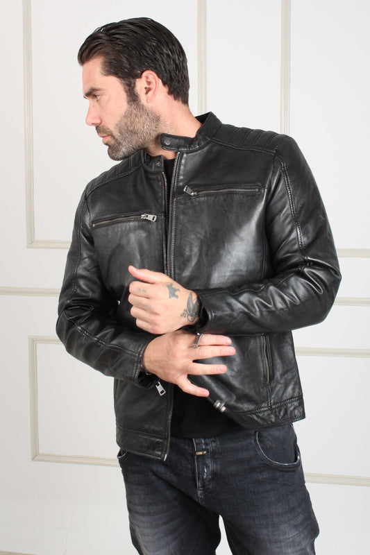 CHARLES SHEEP NAPPA LEATHER JACKET