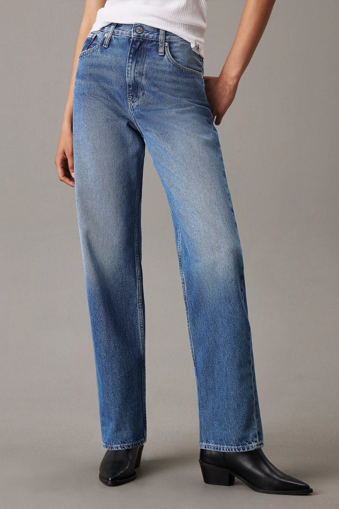 TROUSER JEANS HIGH RISE LOOSE