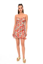 Load image into Gallery viewer, CHERRY PRINT STRAPLES DRESS