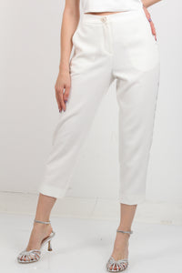 TROUSERS WITH SATIN SASH ON THE SIDE
