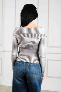 KNITTED TOP ZIP KATHRYN