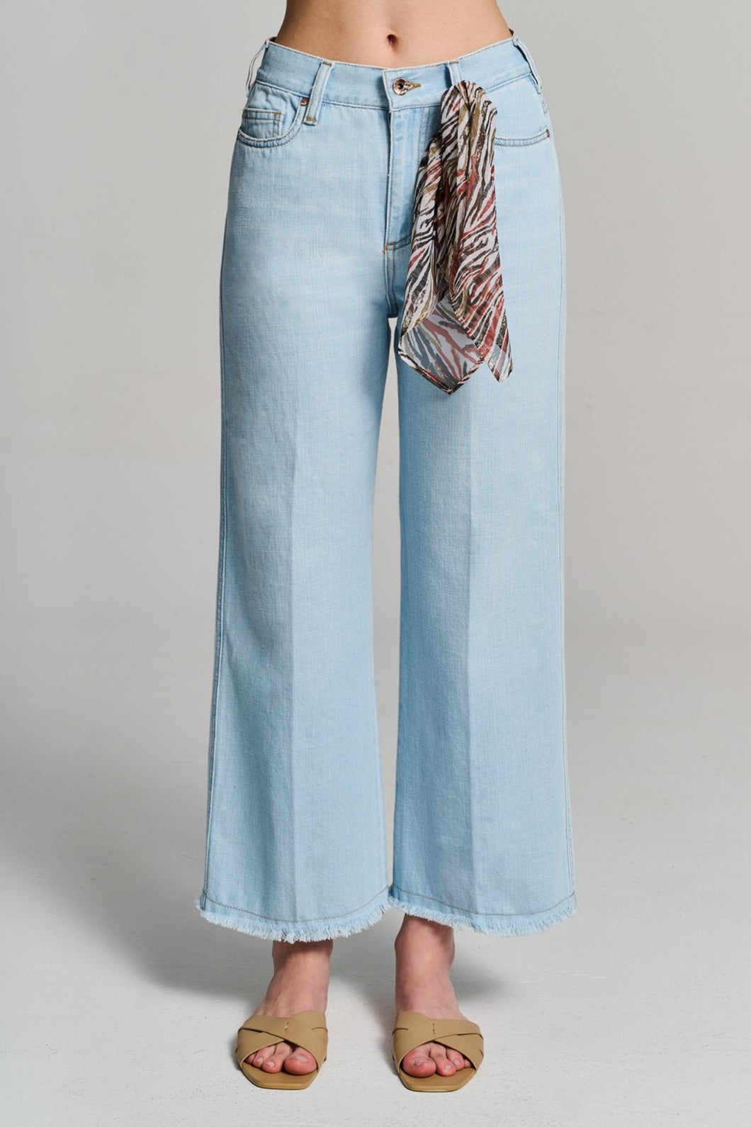 ZOE CROPPED DENIM TROUSERS