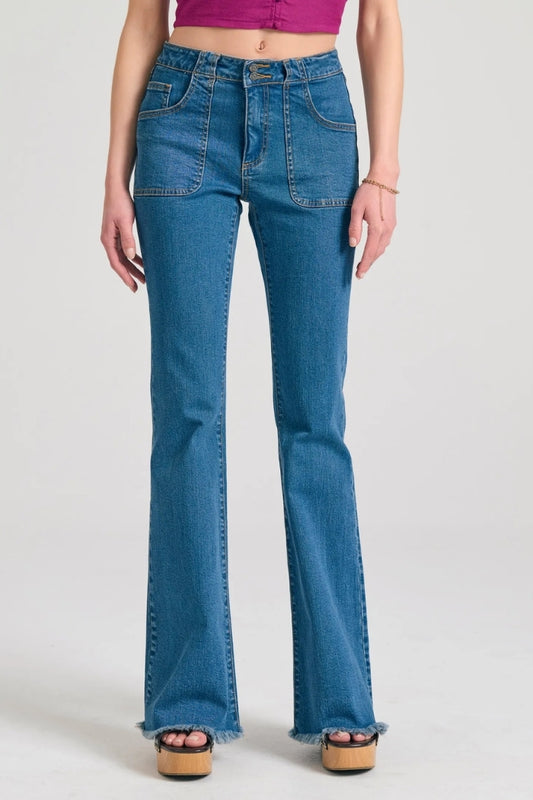 TROUSER DENIM FLARE FIT