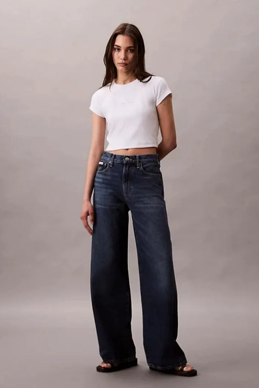 WIDE KEG TINTED TROUSER JEAN