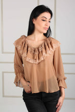 Load image into Gallery viewer, BLOUSE VOLANE MOUSELINE