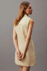 SLEEVELESS SHIRT DRESS