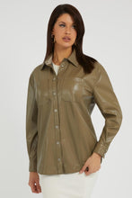 Load image into Gallery viewer, CAROLA FAUXLEATHER SHIRT