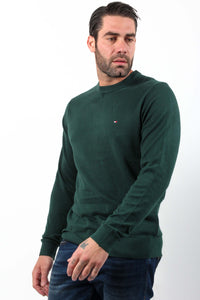 ORG CTN CASHMERE CREW NECK KNITTED TOP