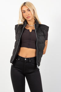 JOLE SUEDE PUFFER VEST