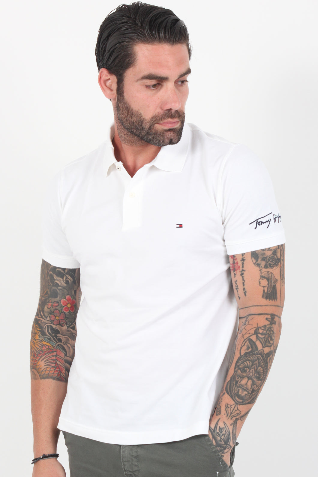 SIGNATURE SLV LOGO SLIM POLO