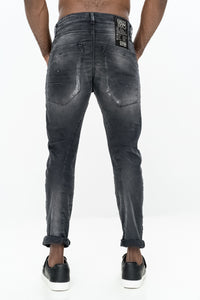 MAGGIO 9 BLACK DENIM TROUSERS