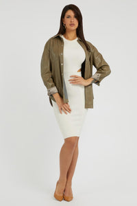 CAROLA FAUXLEATHER SHIRT