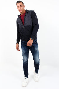MIX MEDIA CHEVRON ZIP THROUGH