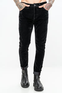 CHIAIA 8 BLACK DENIM TROUSERS