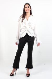 TOP MM WITH FEATHER