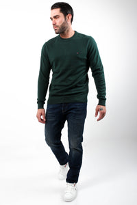 ORG CTN CASHMERE CREW NECK KNITTED TOP