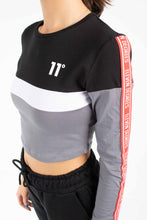 Load image into Gallery viewer, TAPED CUT AND SEW CROPED LONG SLEEVE T-SHIRT