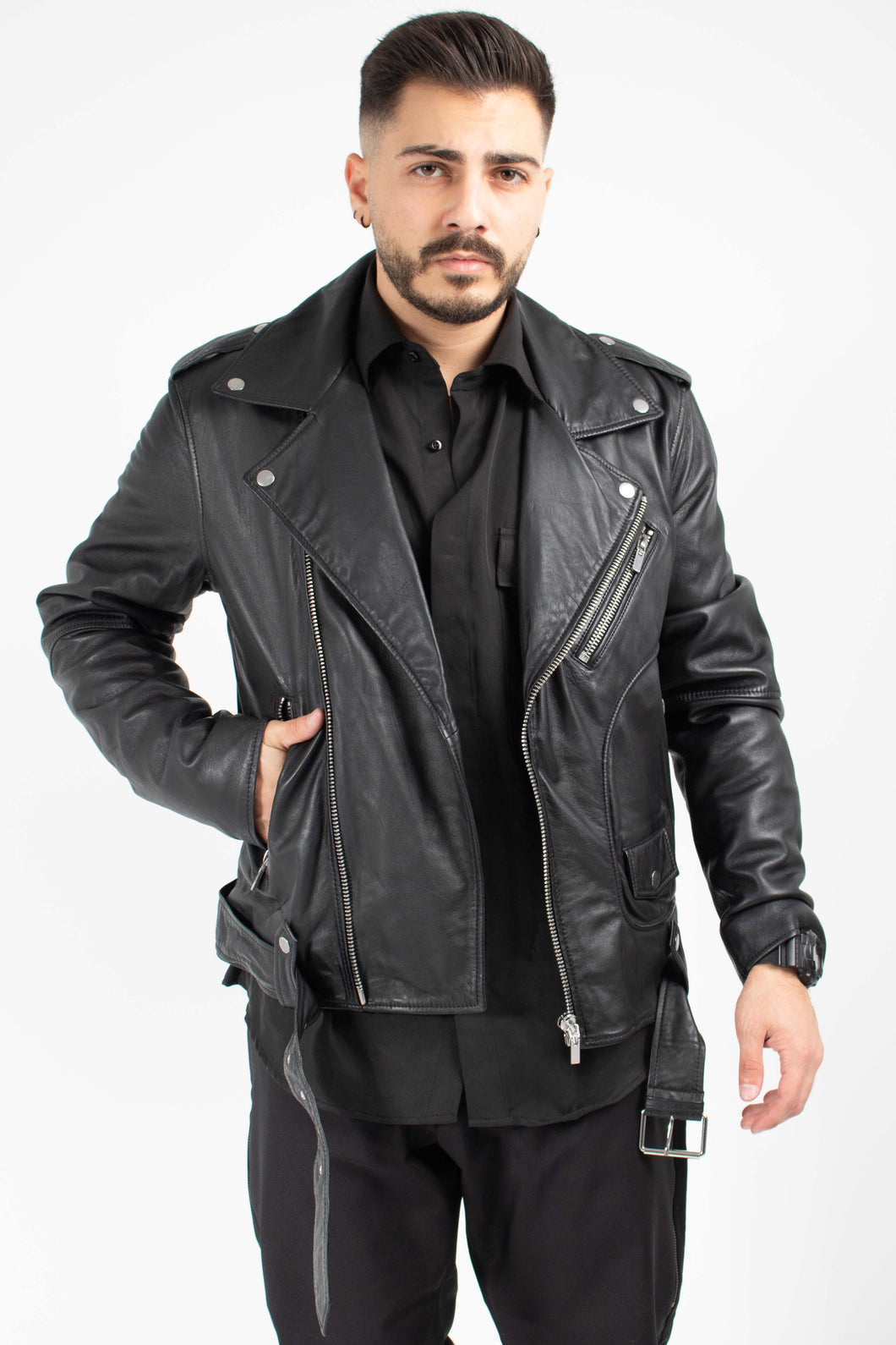 HOOPER SHEEP VEG DYED LEATHER JACKET