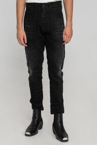 TROUSERS BLACK DENIM RAIL-2022