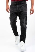 Load image into Gallery viewer, TROUSERS BLACK DENIM RAIL-2022
