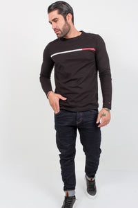 CHEST STRIPE LS TEE
