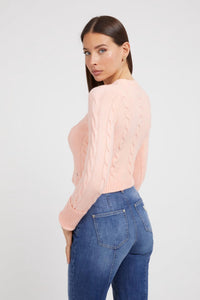 LS RN DINISE CABLE SWTR KNITTED TOP