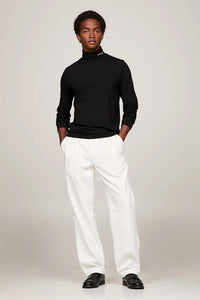 TOMMY LOGO ROLL NECK TEE