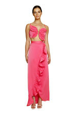 Load image into Gallery viewer, SKIRT MAXI KROUAZE SATEN VOLAN